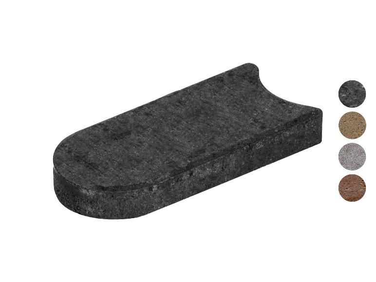 Dunkelgraue Beton-Gartenkante mit Farboptionen.