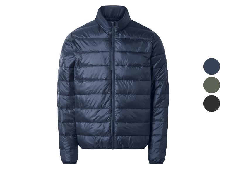 Leichte Herren-Steppjacke in Marineblau, Olivgrün und Schwarz.