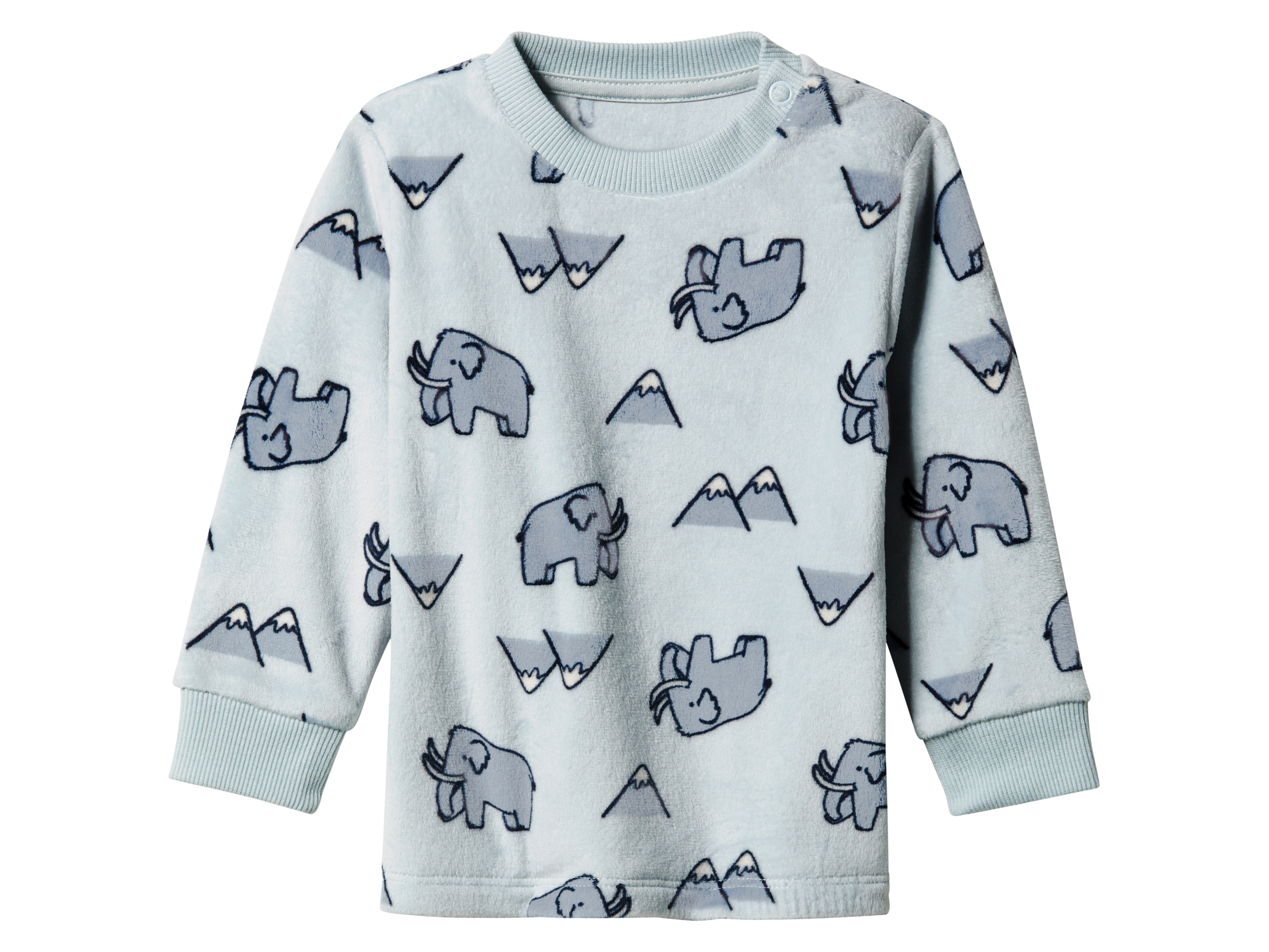LUPILU® Baby-Velourspyjama (Blau, 50/56) – Bild 2 von 4