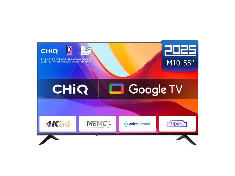 ChiQ M10 55' 4K UHD Fernseher mit Google TV, Sprachsteuerung und HDMI 2.1