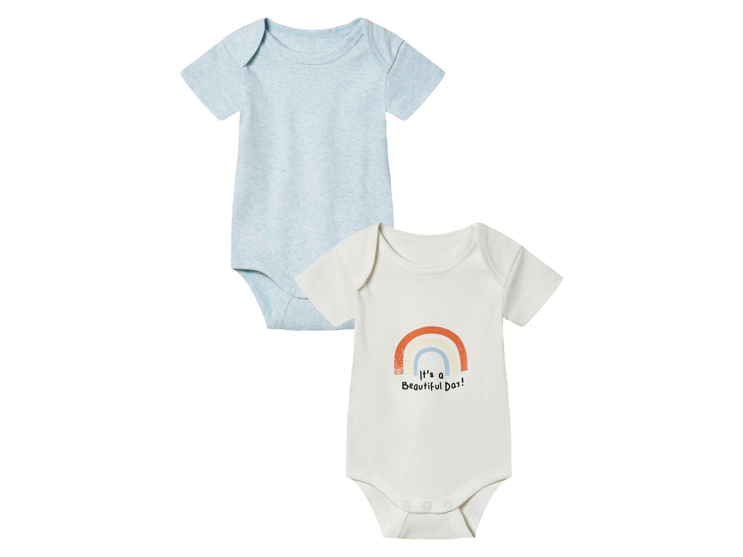 lupilu® Baby Bodies, 2 Stück (Blau/Weiß, 62/68) | 04335633064874