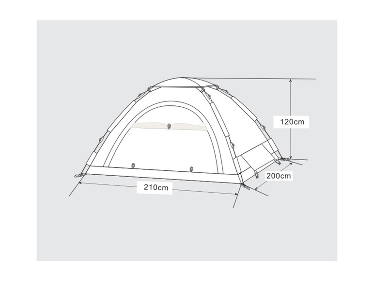 Gehe zu Vollbildansicht: Rocktrail Campingzelt Easy Set-Up 3 Personen - Bild 9