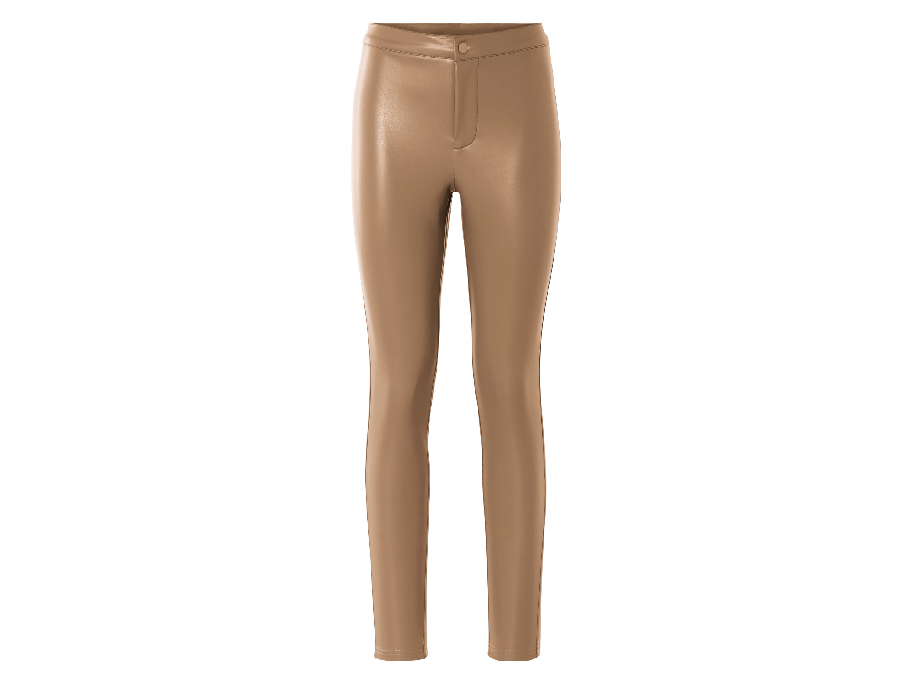 esmara® Damen Jeggings (Beige, 42)““ | Bund mit Druckknopfverschluss und Reißverschluss