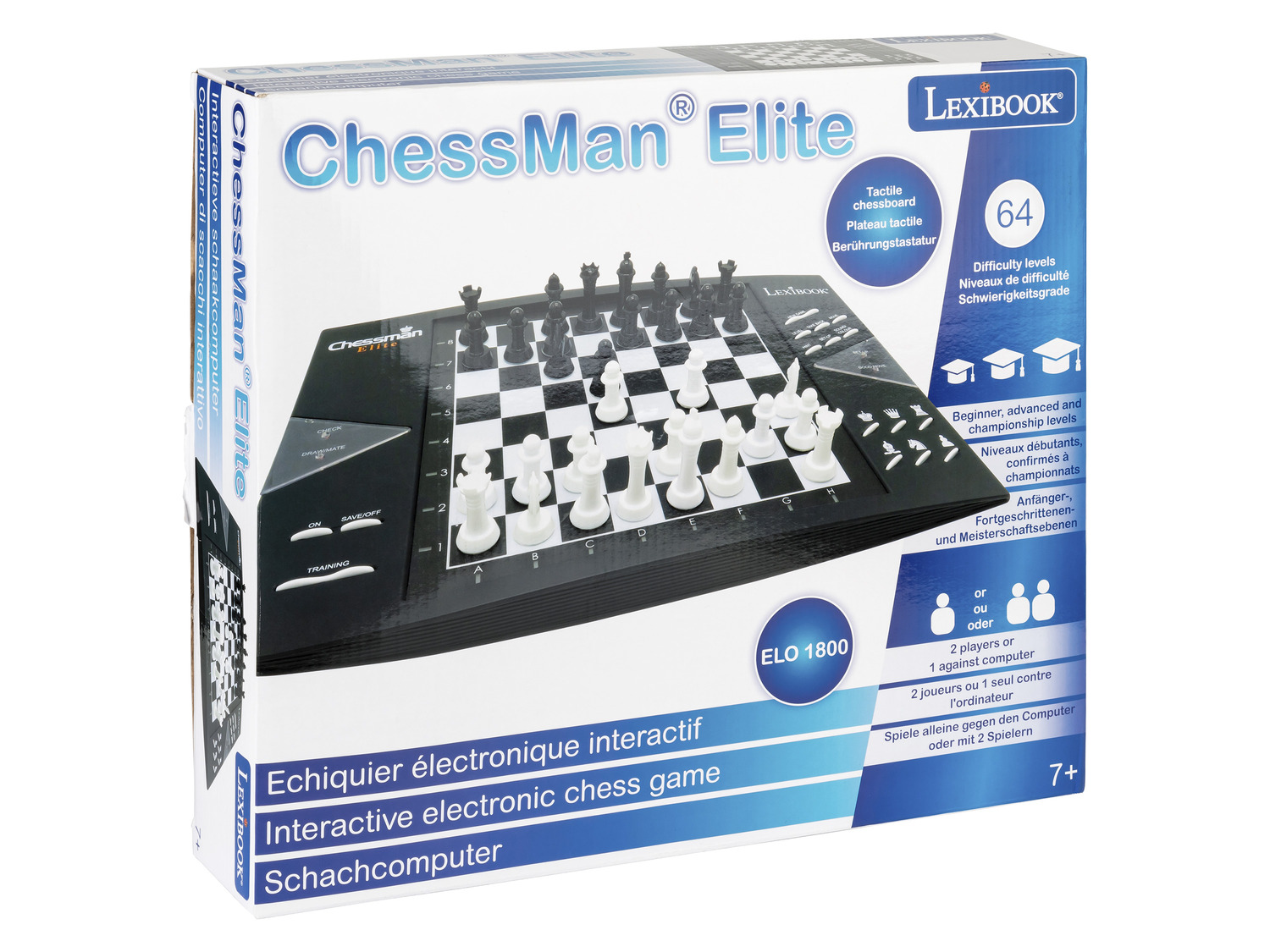 LEXIBOOK ChessMan Elite Schach-Lern-Computer mit 64 Sp…