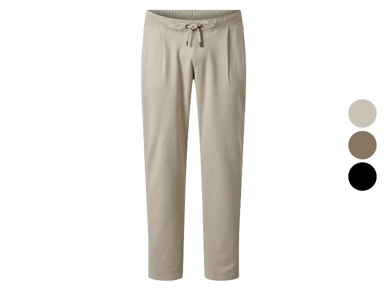 Beige Jogginghose mit Kordelzug.