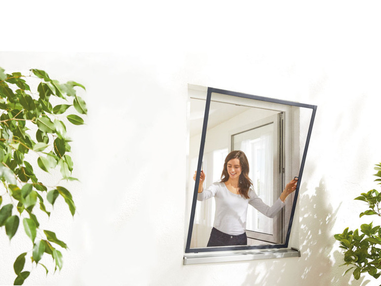 Gehe zu Vollbildansicht: LIVARNO HOME Fenster-Insektenschutz, 100 x 120 cm, Alu-Rahmen - Bild 10