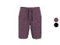 Herren-Sportshorts in Lila-Melange mit schwarzem Kordelzug