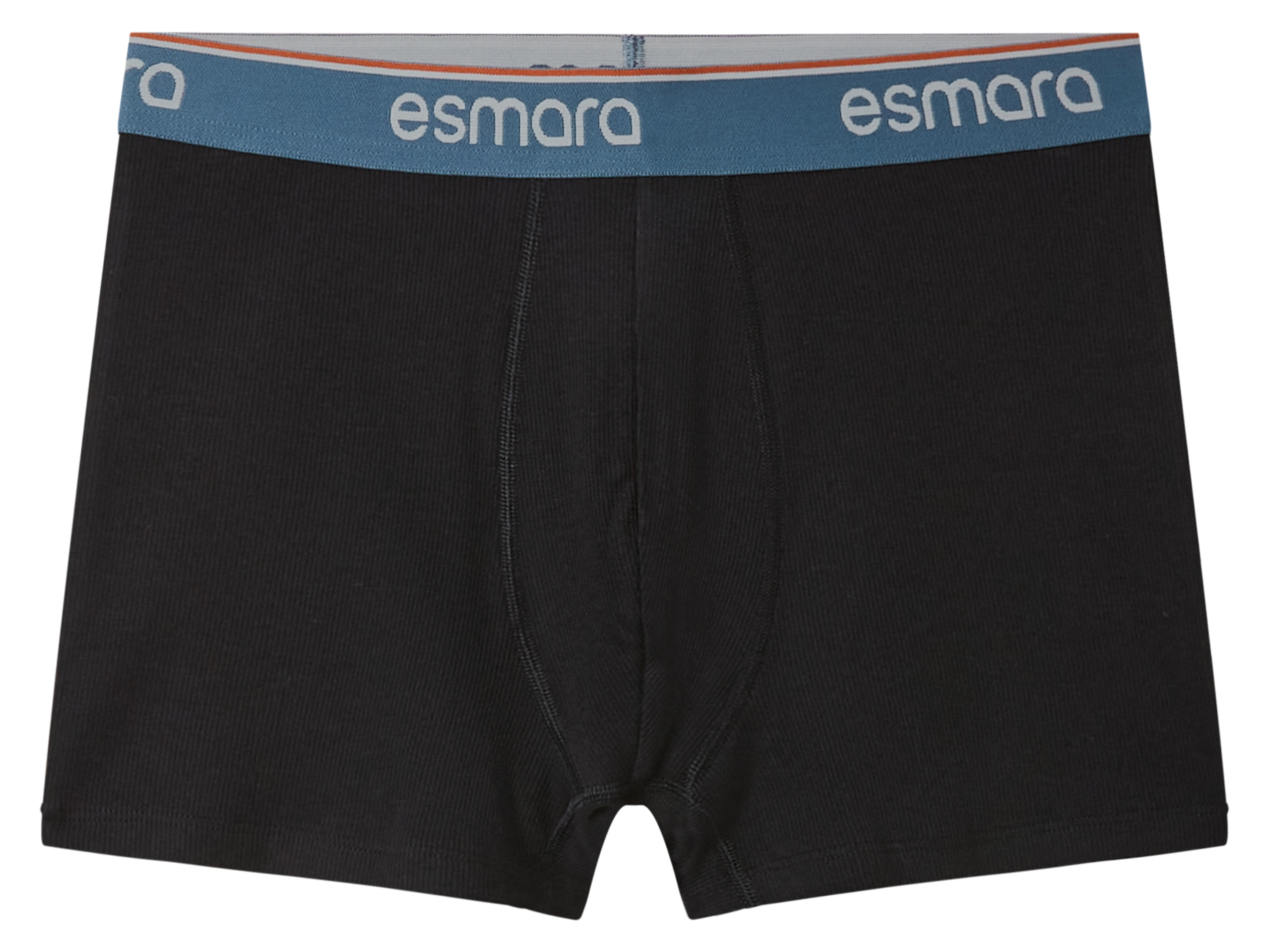 Thumbnail - esmara Men Herren Gerippte Boxer, 3 Stück (schwarz/schwarz/blau, 6/L)