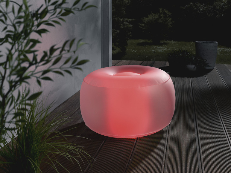 Gehe zu Vollbildansicht: LIVARNO home Aufblasbarer LED-Sitzpouf, 16 Einzelfarben - Bild 10