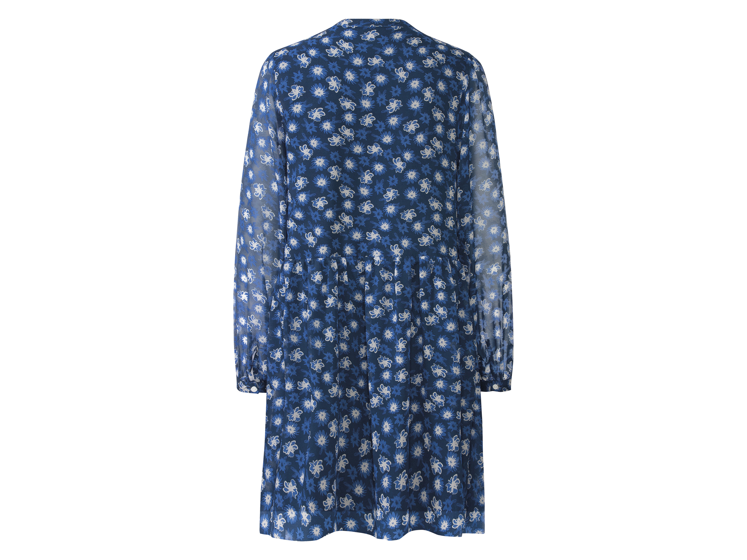 ESMARA® Damen Kleid aus Chiffon (Marine, 38) – Bild 2 von 2