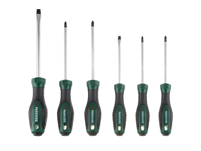 PARKSIDE Schraubendreher-Set mit verschiedenen Schlitz- und Kreuzschlitzschraubendrehern