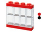 Lego-Vitrine mit 6 Fächern, rot