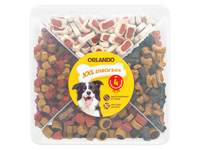 Gehe zu Vollbildansicht: ORLANDO XXL Snack Box für Hunde, 1,2 kg - Bild 1