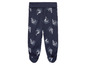 Blaue Babyhose mit Boots-Muster.