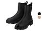 Schwarze Leder Chelsea Boots mit dicker Sohle
