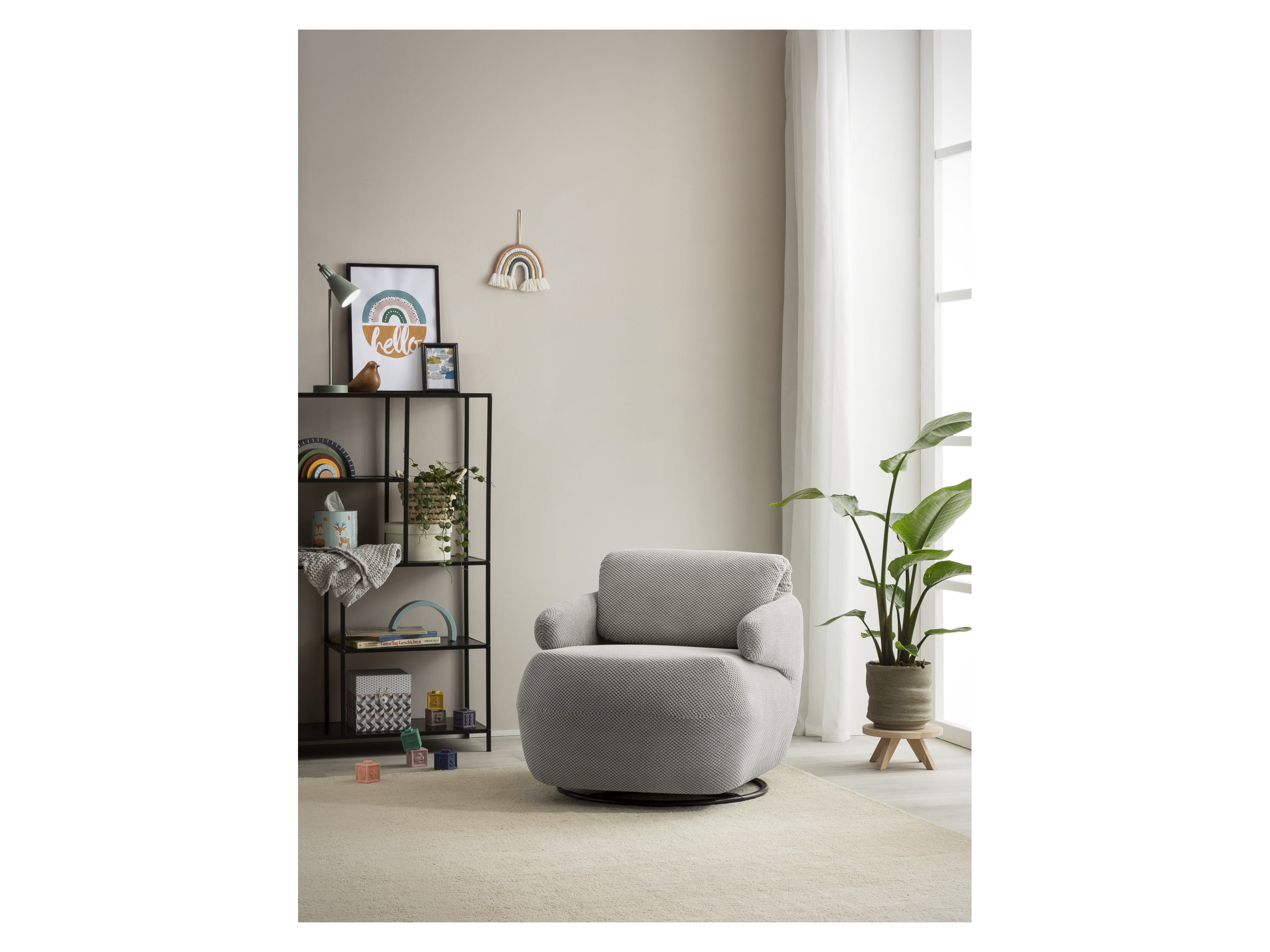 Thumbnail - Domo Sessel »Saintes«, mit Drehfunktion und verstellbarer Rückenlehne (Hellgrau)