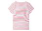 Rot-weiß gestreiftes T-Shirt für Mädchen.