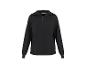 Schwarzes Langarm-Sweatshirt mit halbem Reißverschluss und Stehkragen