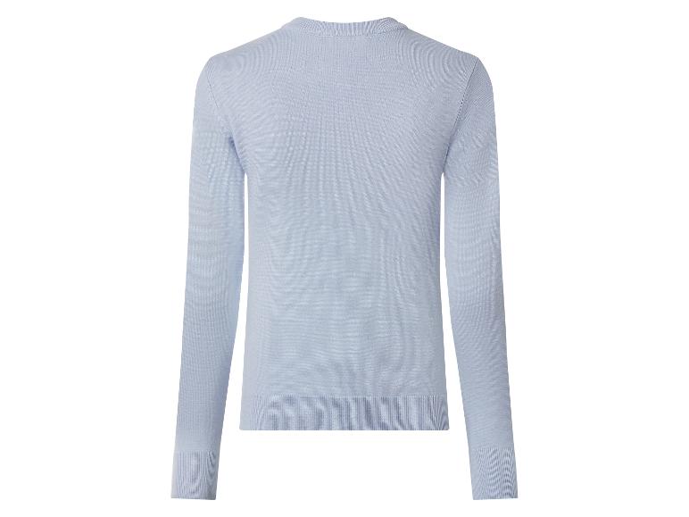 Hellblauer Langarmpullover, Rückansicht
