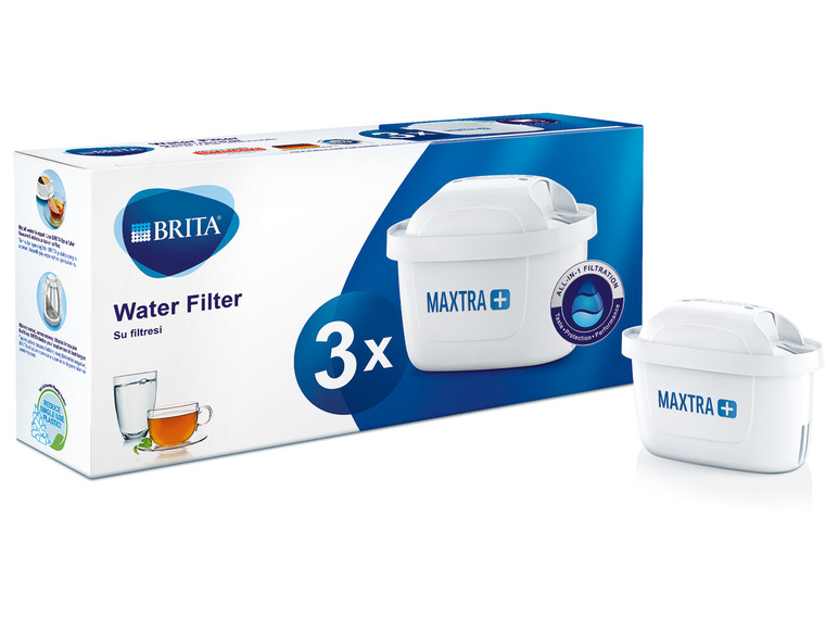 3 Brita Maxtra+ Wasserfilter für besseren Geschmack und optimalen Schutz.