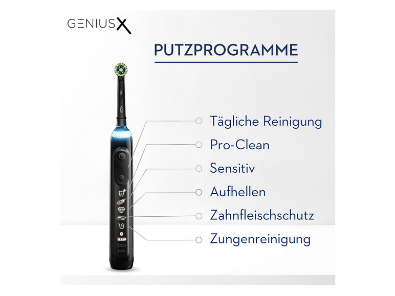 Gehe zu Vollbildansicht: Oral-B Genius X Elektrische Zahnbürste, schwarz - Bild 6