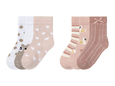 lupilu® Baby Mädchen Socken, 3 Paar, hoher Bio-Baumwollanteil