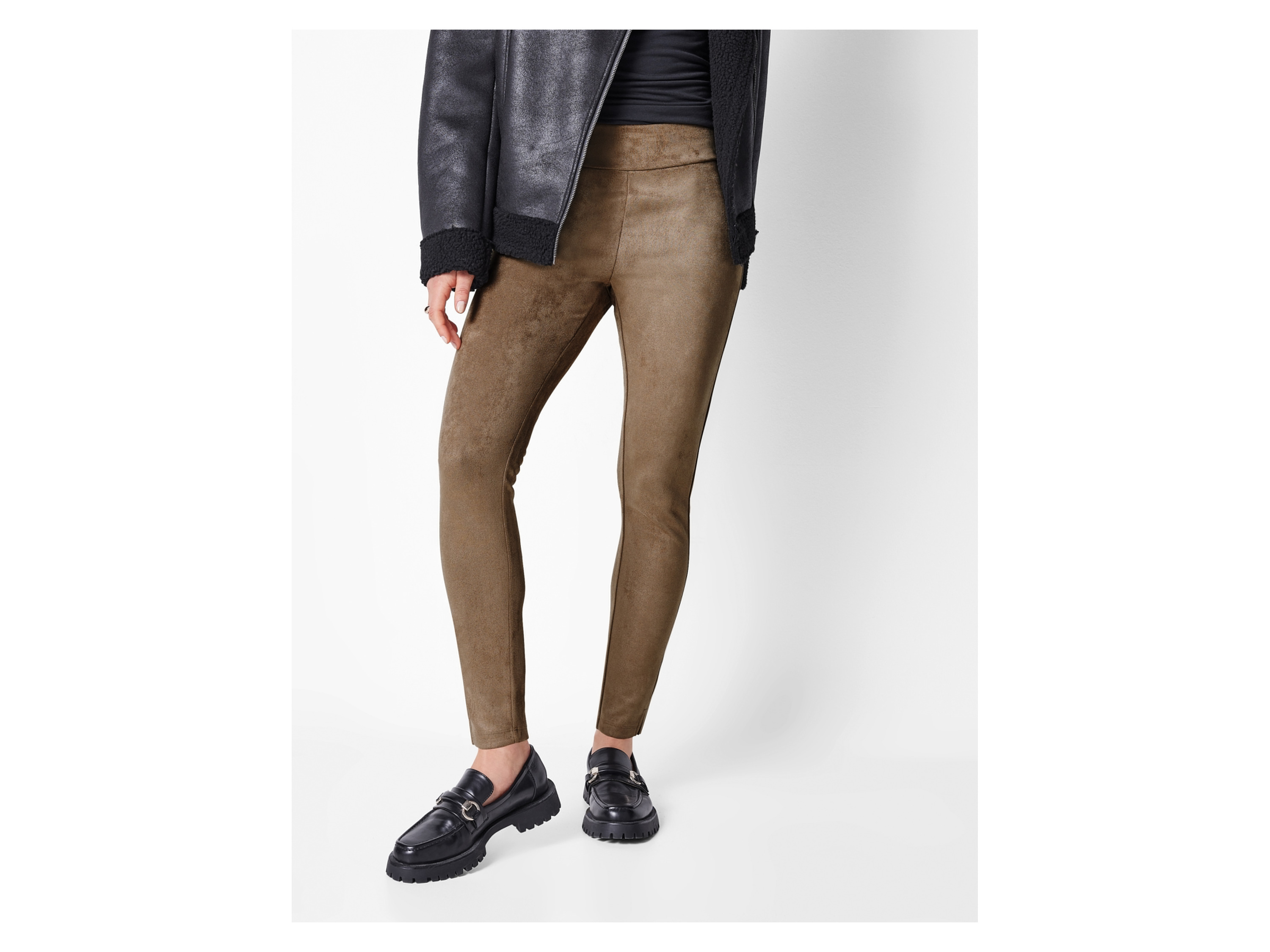 ESMARA® Damen Velours-Jeggings (Braun, M(40/42)) – Bild 2 von 4