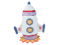 Plüsch-Raketenspielzeug.