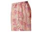 Damen-Shorts mit abstraktem Muster in Rosa- und Orangetönen, elastischer Bund.