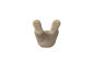 Kurze beige Socken.