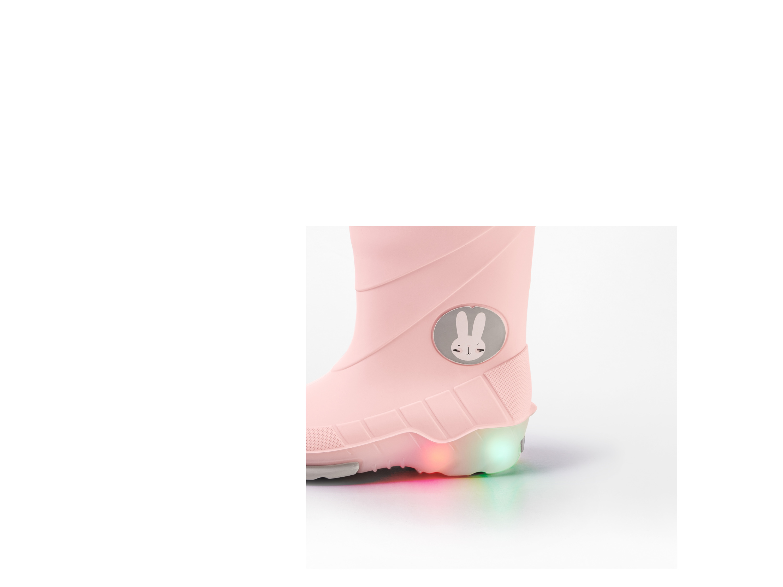 LUPILU® Kleinkinder Regenstiefel mit Licht und Warmfutter (Rosa, 25) – Bild 2 von 4