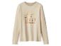Beiges Langarm-T-Shirt mit dem Text „Love to Sleep“