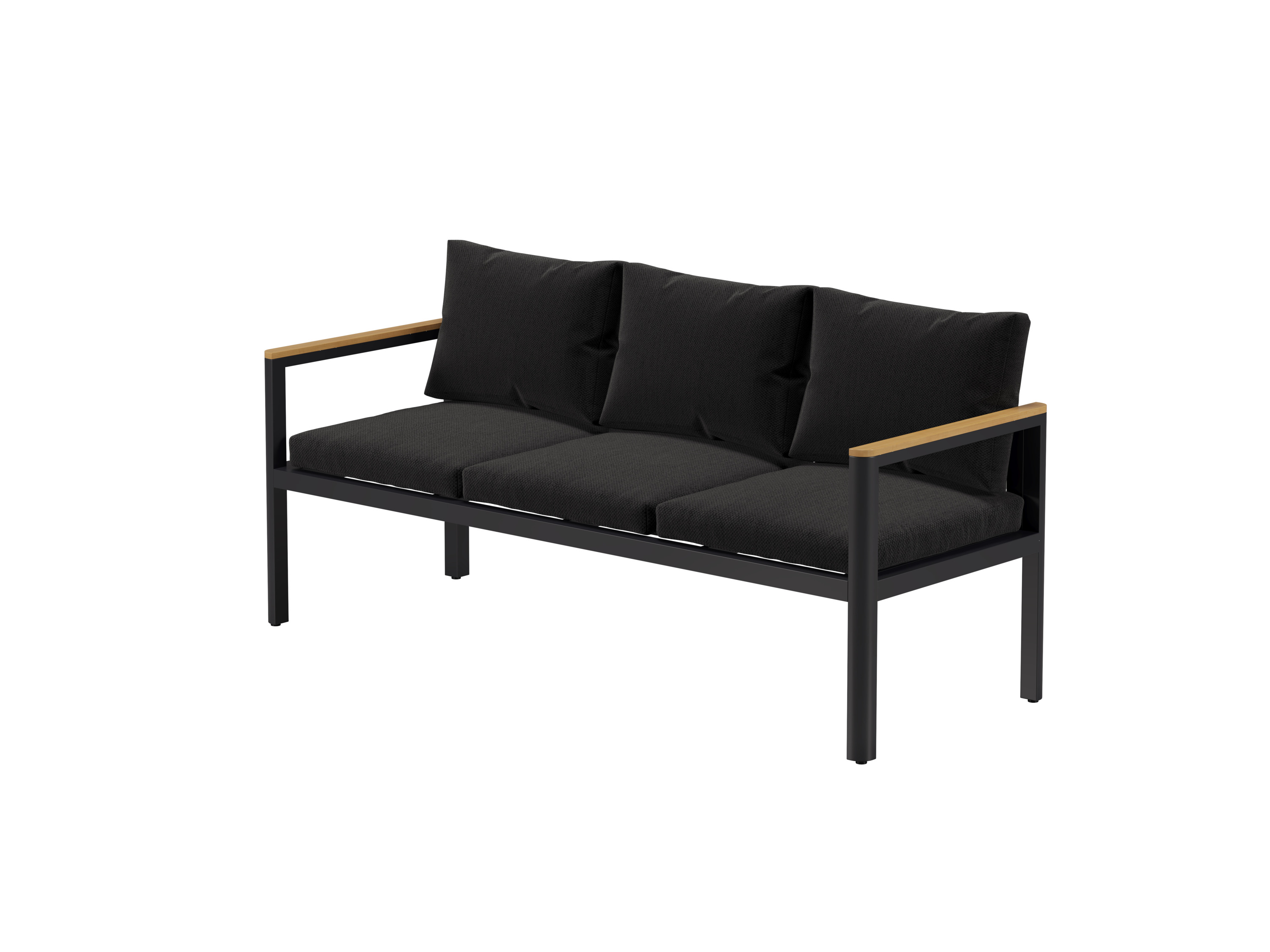 Thumbnail - RICHLY Gartenmöbel Lounge-Set »Palermo«, inkl Polster (5-Sitzer, Schwarz)