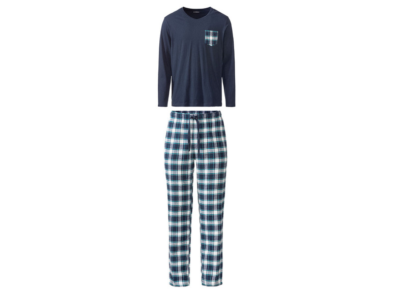 Gehe zu Vollbildansicht: LIVERGY® Herren Pyjama mit Flanell-Hose - Bild 2