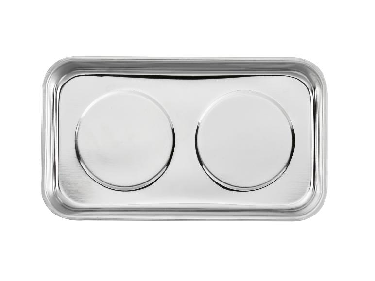 Edelstahltablett mit zwei Vertiefungen