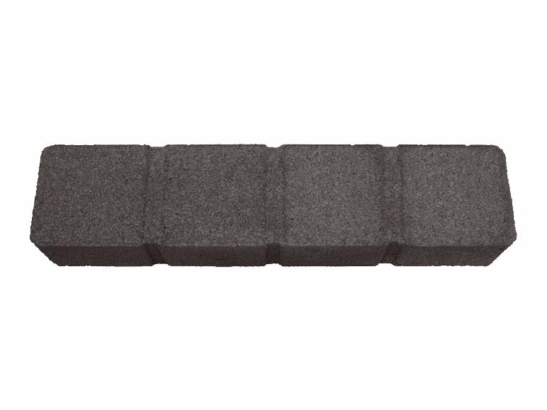 Graue Beton-Gartenkante, Draufsicht