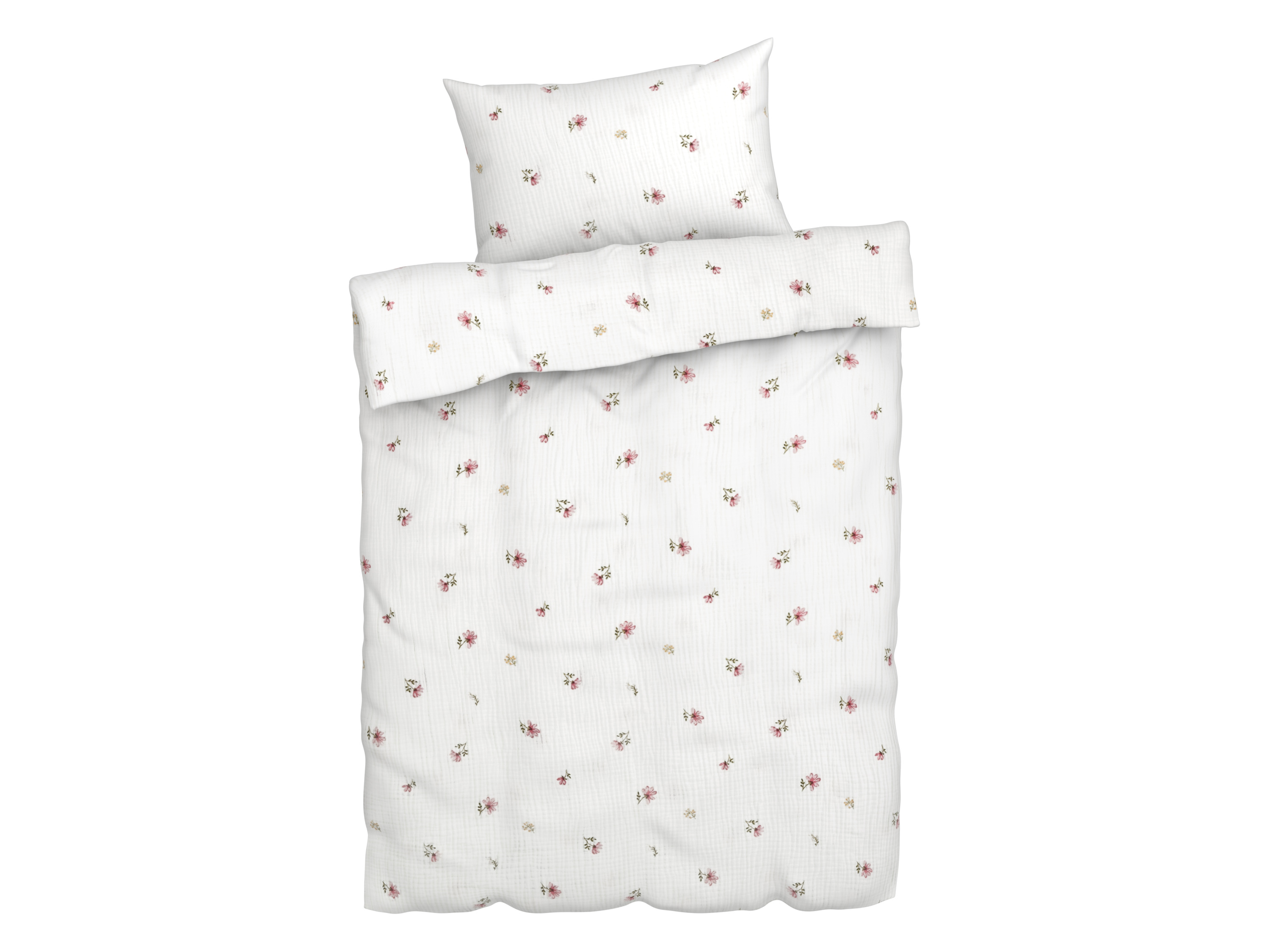 LIVARNO® Baby-Musselin-Bettwäsche, 100 x 135 cm (Weiß)