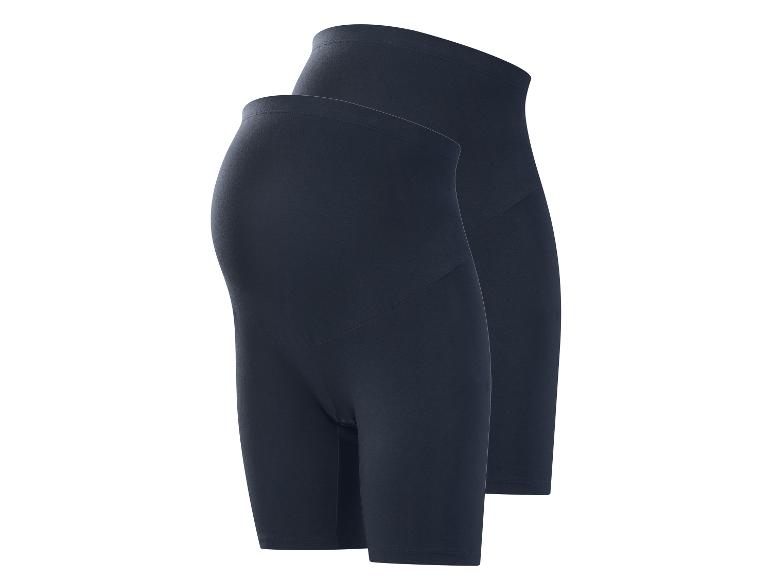Zwei dunkelblaue Umstands-Radlerhosen