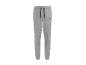 Graue Herren-Jogginghose mit schwarzem Kordelzug und kleinem schwarzem Logo.