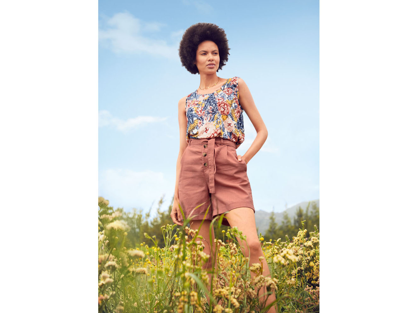 Thumbnail - esmara® Damen Top Leinen (Blumen, S(36/38))