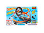 Hot Wheels Spielset mit motorisierter Strecke und drehendem Rad.