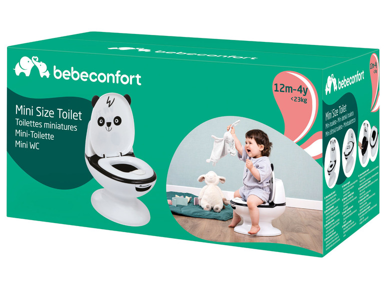 Mini bebeconfort Toilette, mit Panda Spülgeräuschen