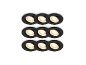 Set aus neun schwarzen, runden LED-Einbauleuchten von BRILONER.