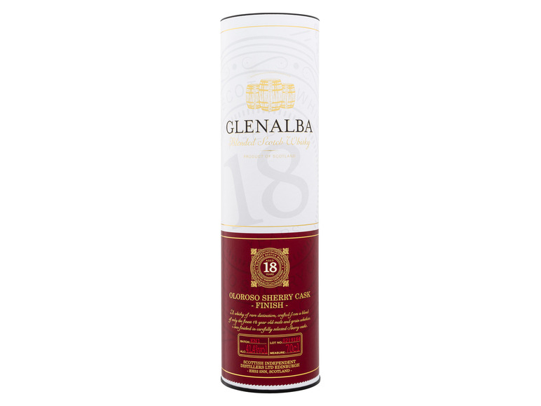 Gehe zu Vollbildansicht: Glenalba Blended Scotch Whisky 18 Jahre Sherry Cask Finish mit Geschenkbox 41,4% Vol - Bild 3