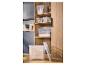 Transparente W5 Aufbewahrungsbox mit Deckel in einem Holzschrank.