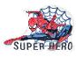 Spiderman-förmiges Kissen mit 'SUPER HERO' Text