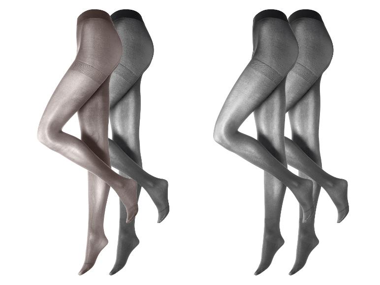 ESMARA® Damen Premium-Thermostrumpfhosen, 2 Stück, braun und schwarz