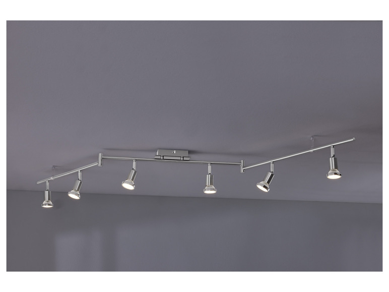 Gehe zu Vollbildansicht: LIVARNO home LED-Deckenleuchte, 6 flammig, in Mattnickel-Optik - Bild 3