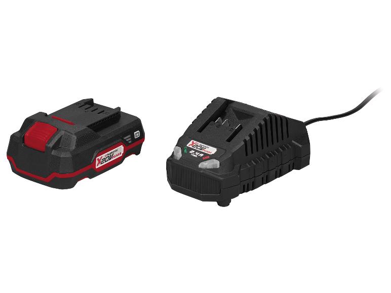 Parkside X20V Team Akku und Ladegerät.