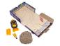 Baustellen-Spielset mit kinetischem Sand, Bagger und Zubehör.